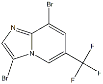 3,8-Dibromo-6-trifluoromethyl-imidazo[1,2-a]pyridine Struktur