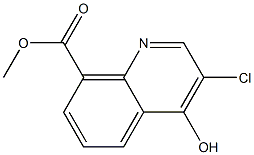 3-Chloro-4-hydroxy-quinoline-8-carboxylic acid methyl ester Struktur