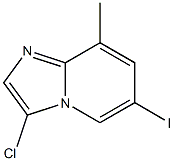 3-Chloro-6-iodo-8-methyl-imidazo[1,2-a]pyridine Struktur