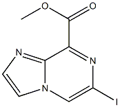 6-Iodo-imidazo[1,2-a]pyrazine-8-carboxylic acid methyl ester Struktur