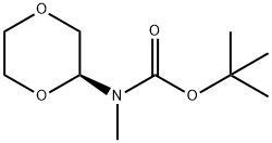 (S)-tert-butyl (1,4-dioxan-2-yl)methylcarbamate Struktur