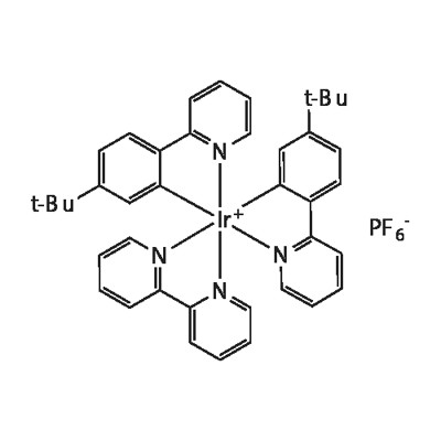 (2,2'-bipyridyl) bis [2- (4-tert-butylphenyl) pyridine] iridium (III) hexafluorophosphate Struktur