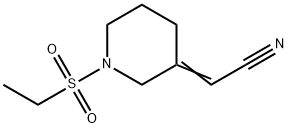 2-[(3Z)-1-(ethanesulfonyl)piperidin-3-ylidene]acetonitrile Struktur