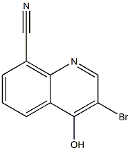 3-Bromo-4-hydroxy-quinoline-8-carbonitrile Struktur