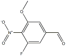 3-Fluoro-5-methoxy-4-nitro-benzaldehyde Struktur