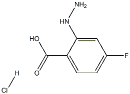 4-Fluoro-2-hydrazino-benzoic acid hydrochloride Struktur