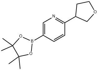 2-(tetrahydrofuran-3-yl)-5-(4,4,5,5-tetramethyl-1,3,2-dioxaborolan-2-yl)pyridine Struktur