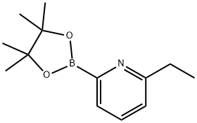 2-ethyl-6-(4,4,5,5-tetramethyl-1,3,2-dioxaborolan-2-yl)pyridine Struktur