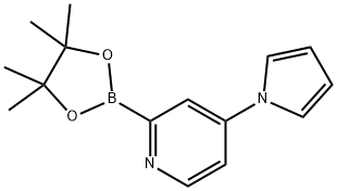 4-(1H-pyrrol-1-yl)-2-(4,4,5,5-tetramethyl-1,3,2-dioxaborolan-2-yl)pyridine Struktur