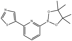 5-(6-(4,4,5,5-tetramethyl-1,3,2-dioxaborolan-2-yl)pyridin-2-yl)thiazole Struktur