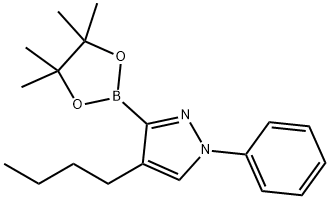 4-Butyl-1-phenyl-3-(4,4,5,5-tetramethyl-1,3,2-dioxaborolan-2-yl)-1H-pyrazole Struktur