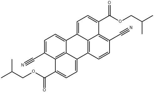 diisobutyl 4,10-dicyanoperylene-3,9-dicarboxylate Struktur