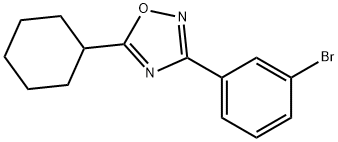 3-(3-Bromophenyl)-5-cyclohexyl-1,2,4-oxadiazole Struktur