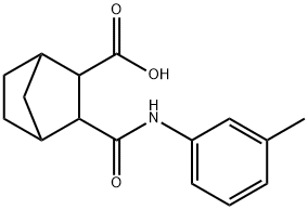 3-(m-tolylcarbamoyl)bicyclo[2.2.1]heptane-2-carboxylic acid Struktur