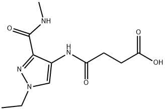 4-((1-ethyl-3-(methylcarbamoyl)-1H-pyrazol-4-yl)amino)-4-oxobutanoic acid Structure