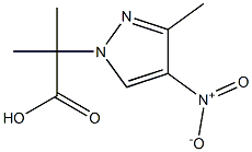 2-methyl-2-(3-methyl-4-nitro-1H-pyrazol-1-yl)propanoic acid Struktur