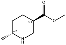 trans-3-piperidinecarboxylic acid, 6-methyl-, methyl ester Struktur