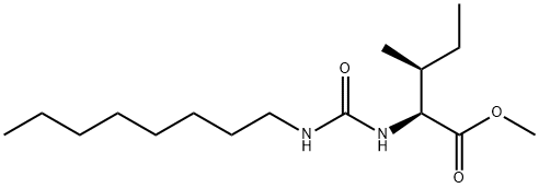 (2S)-methyl 3-methyl-2-(3-octylureido)pentanoate Struktur