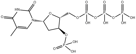 Thymidine 5'-(tetrahydrogen triphosphate) 3'-(dihydrogen phosphate) Struktur