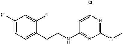 4-Pyrimidinamine, 6-chloro-N-[2-(2,4-dichlorophenyl)ethyl]-2-methoxy- Struktur