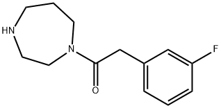 1-(1,4-diazepan-1-yl)-2-(3-fluorophenyl)ethanone Struktur