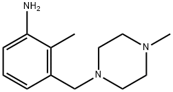 2-methyl-3-((4-methylpiperazin-1-yl)methyl)benzeneamine Struktur