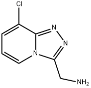 (8-Chloro-[1,2,4]triazolo[4,3-a]pyridin-3-yl)methanamine Struktur