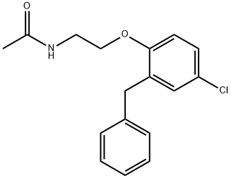 N-[2-(2-benzyl-4-chlorophenoxy)ethyl]acetamide Struktur