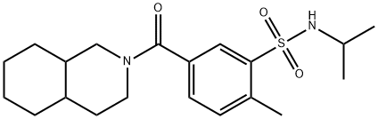 5-(decahydroisoquinoline-2-carbonyl)-N-isopropyl-2-methylbenzenesulfonamide Struktur