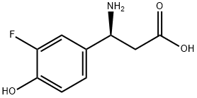 (3S)-3-AMINO-3-(3-FLUORO-4-HYDROXYPHENYL)PROPANOIC ACID Struktur