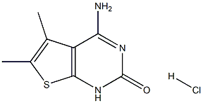 4-amino-5,6-dimethyl thieno(2,3-d)pyrimidin-2(1H)-one hydrochloride Struktur