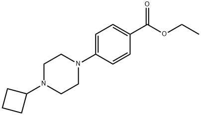 ethyl 4-(4-cyclobutylpiperazin-1-yl)benzoate Struktur