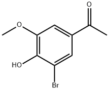 1-(3-bromo-4-hydroxy-5-methoxyphenyl)Ethanone Struktur