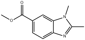 Methyl 1,2-dimethyl-1H-benzo[d]imidazole-6-carboxylate Struktur