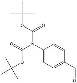 Di-tert-Butyl (4-formylphenyl)imidodicarbonate Struktur