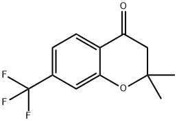 7-(trifluoromethyl)-2,2-dimethylchroman-4-one Struktur