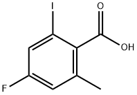 4-Fluoro-2-iodo-6-methylbenzoic acid Struktur