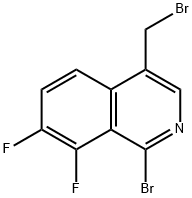 1-Bromo-4-(bromomethyl)-7,8-difluoroisoquinoline Struktur