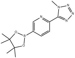 2-(1-methyl-1H-tetrazol-5-yl)-5-(4,4,5,5-tetramethyl-1,3,2-dioxaborolan-2-yl)pyridine Struktur