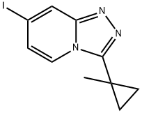 7-Iodo-3-(1-methylcyclopropyl)-[1,2,4]triazolo[4,3-a]pyridine Struktur