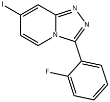 3-(2-Fluorophenyl)-7-iodo-[1,2,4]triazolo[4,3-a]pyridine Struktur