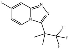 7-Iodo-3-(1,1,1-trifluoro-2-methylpropan-2-yl)-[1,2,4]triazolo[4,3-a]pyridine Struktur