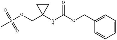 (1-(((Benzyloxy)carbonyl)amino)cyclopropyl)methyl methanesulfonate Struktur