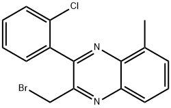 2-(Bromomethyl)-3-(2-chlorophenyl)-5-methylquinoxaline Struktur