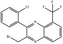 2-(Bromomethyl)-3-(2-chlorophenyl)-5-(trifluoromethyl)quinoxaline Struktur