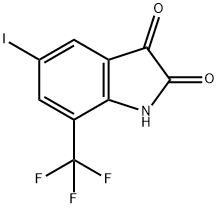 5-Iodo-7-(trifluoromethyl)indoline-2,3-dione Struktur