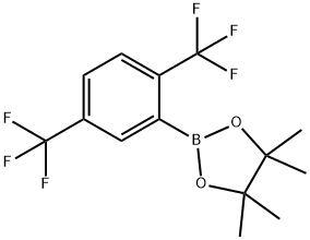 2-(2,5-bis(Trifluoromethyl)phenyl)-4,4,5,5-tetramethyl-1,3,2-dioxaborolane Struktur