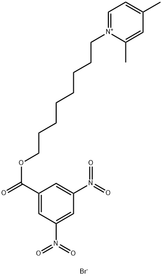 Pyridinium, 1-[8-[(3,5-dinitrobenzoyl)oxy]octyl]-2,4-dimethyl-, bromide Struktur