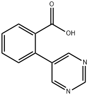 2-(Pyrimidin-5-yl)benzoic acid Struktur