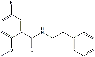 5-fluoro-2-methoxy-N-phenethylbenzamide Struktur